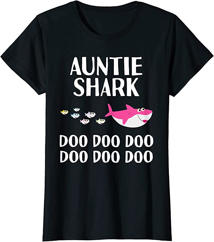 Auntie Shark Doo Doo Shirt Auntie Shark Gift For Aunt T-Shirt