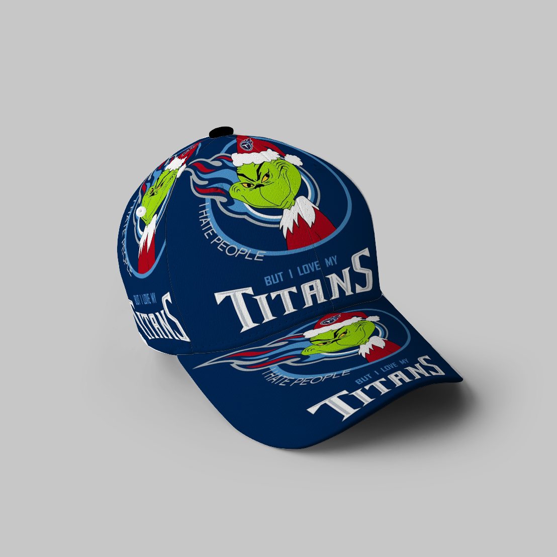 Tennessee Titans Grinch I Hate People But I Love My Titans 3D Printing Baseball Cap Classic Hat