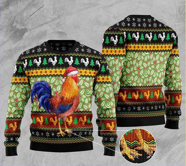 Chicken Love Christmas Ugly Sweaters VU181115