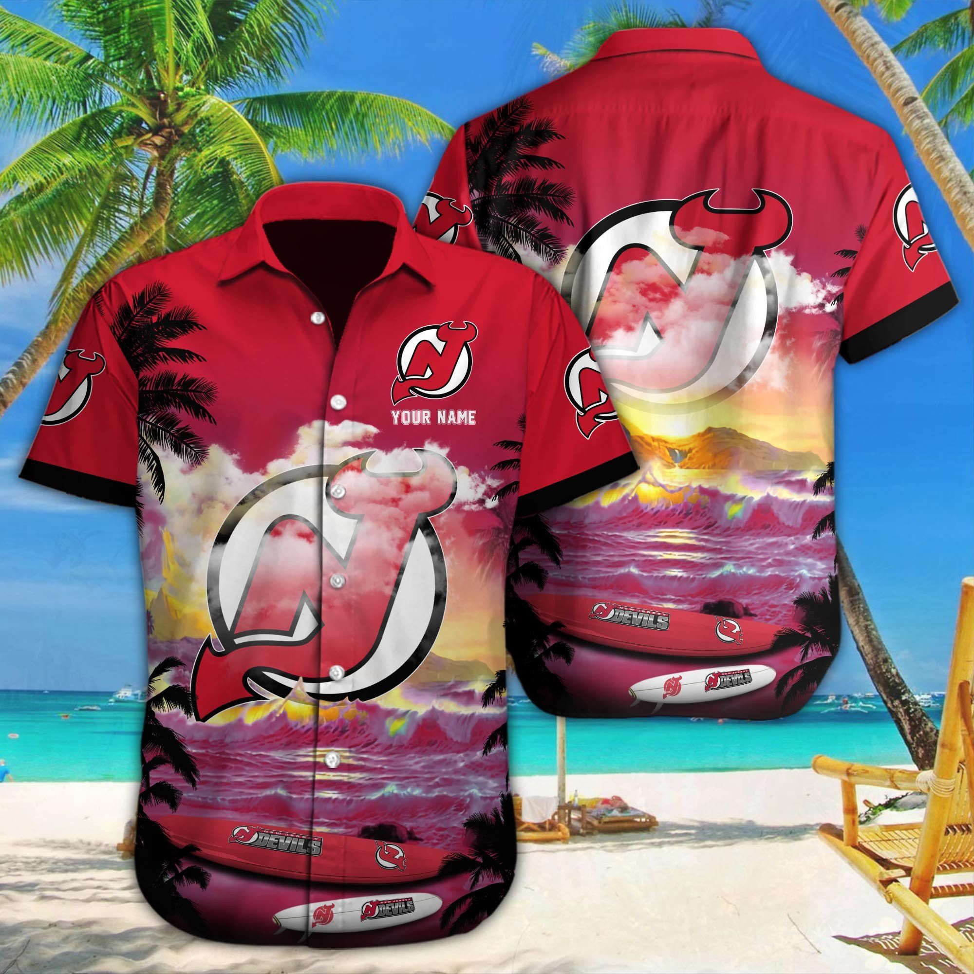 Custom Hawaiian Experience With New Jersey Devils Passion