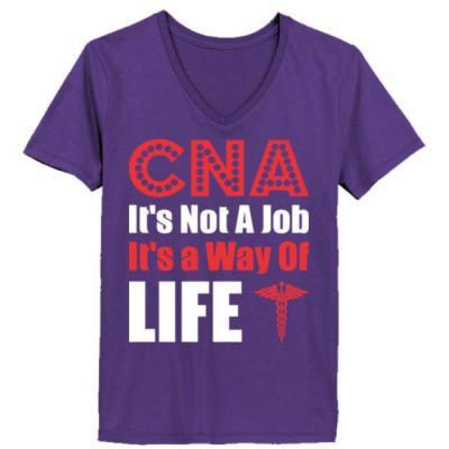 AGR CNA Its Not A Lot Its A Way Of Life – Ladies’ V-Neck T-Shirt