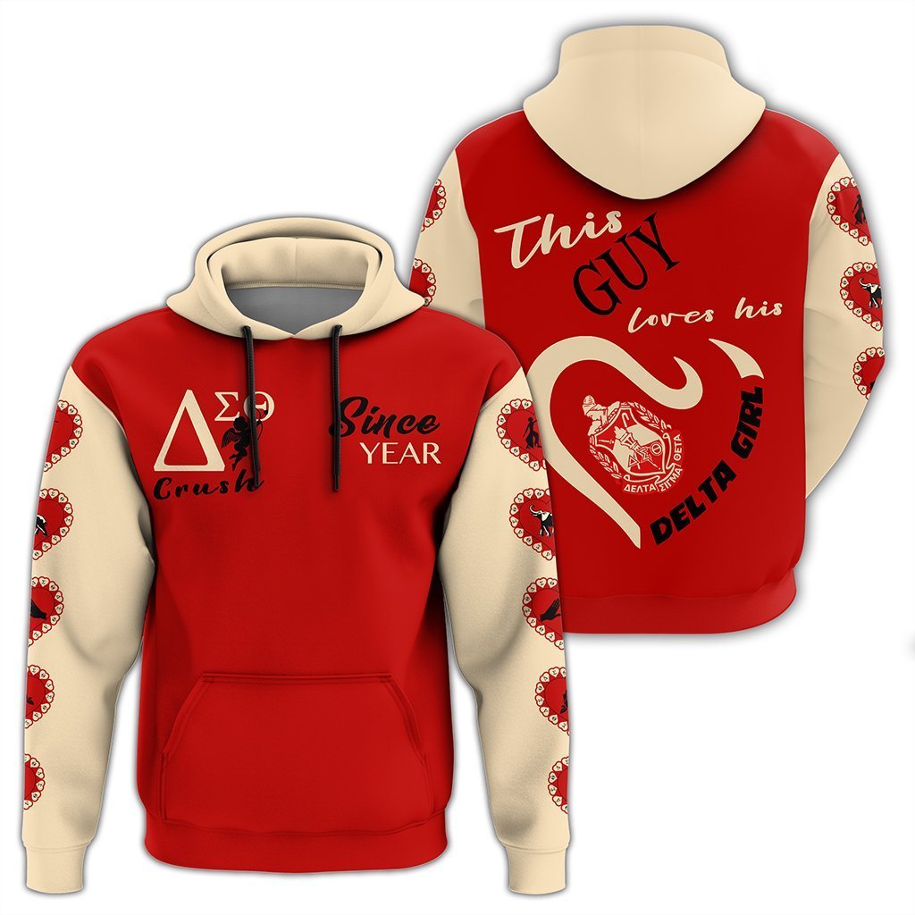 (Custom) Greek Life Hoodie – Delta Sigma Theta Valentine Crush Pullover Hoodie