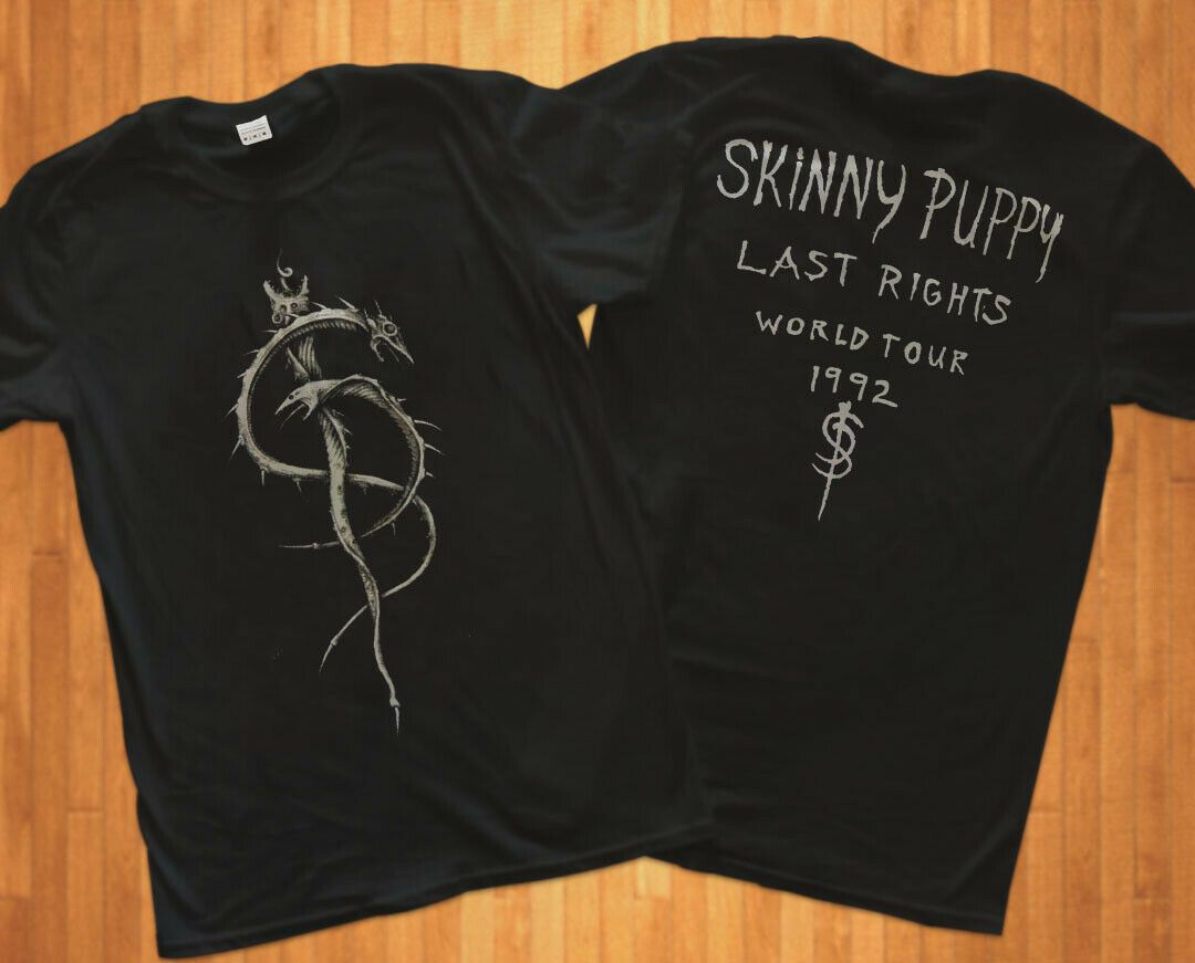 Vtg Skinny Puppy Last Rights World Tour 1992 Snakes T-shirt