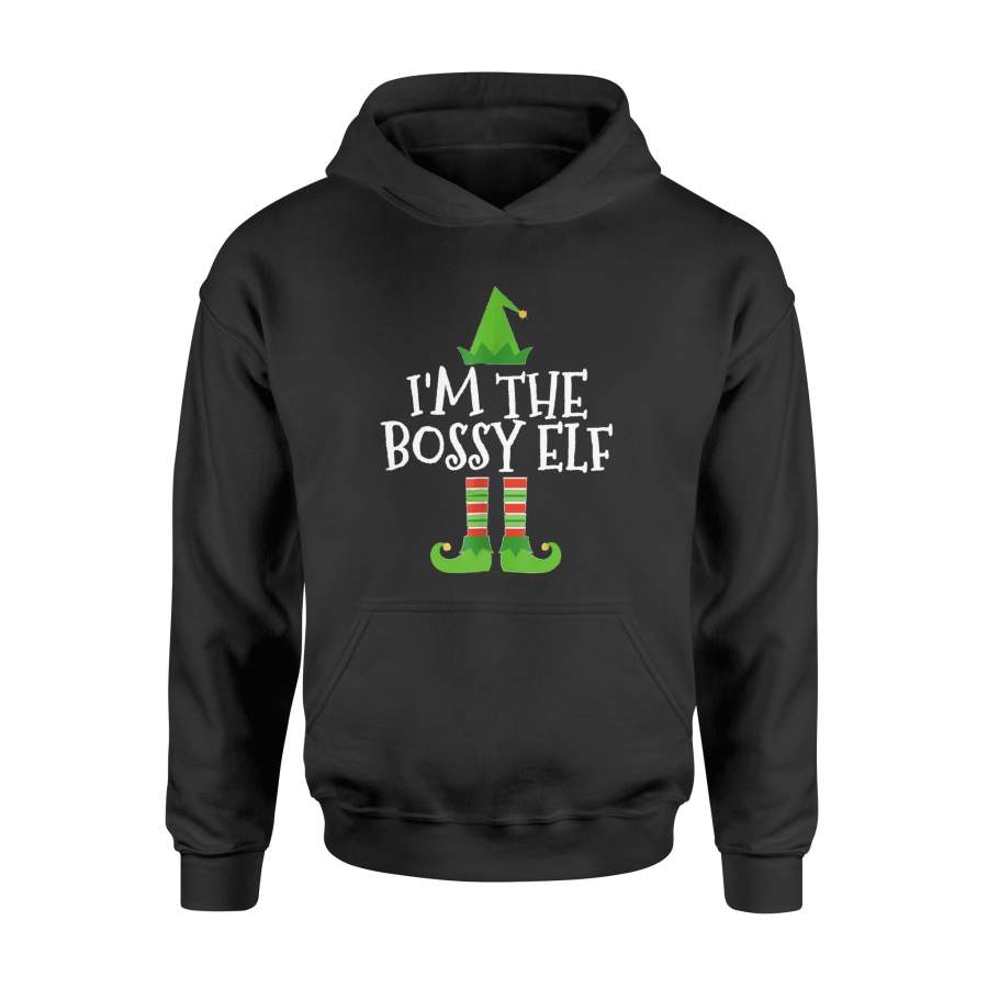 I’m The Bossy Elf Matching Family Group Christmas T Shirt – Standard Hoodie
