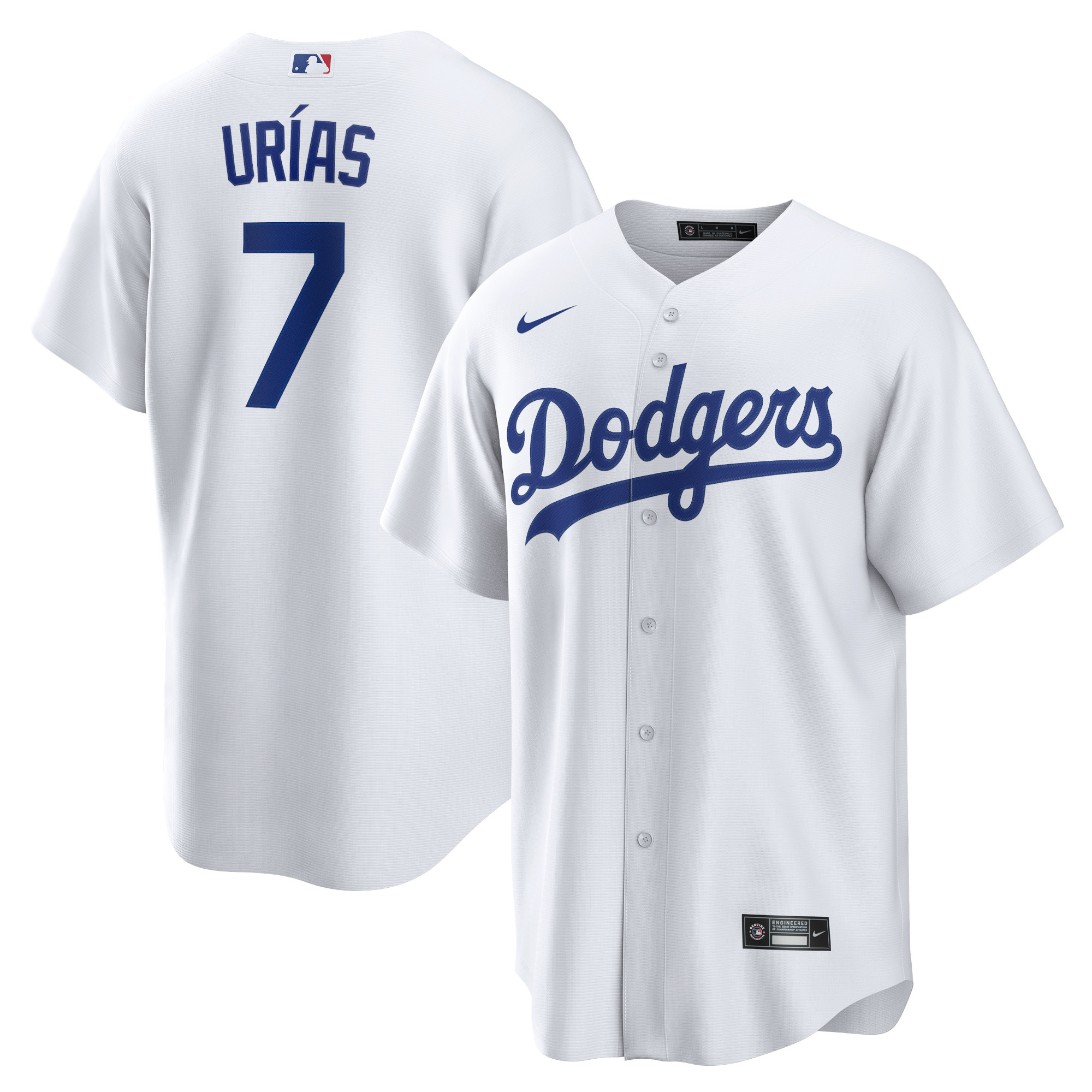 Men’s Los Angeles Dodgers Julio Urias White Player Jersey