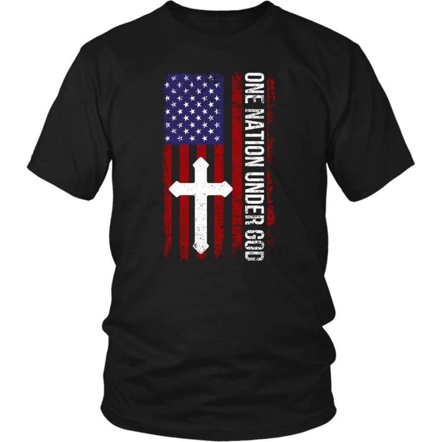 One nation under God American flag t-shirt