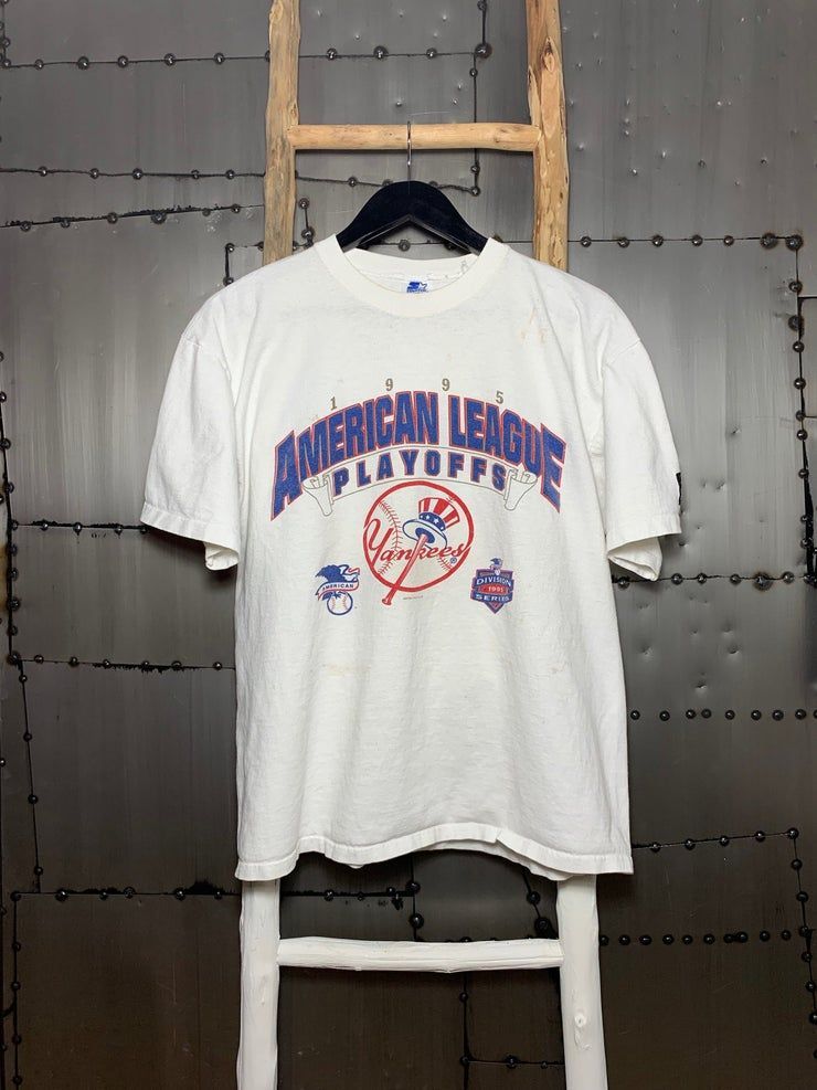 Vintage 1995 New York Yankees American League Playoffs Shirt