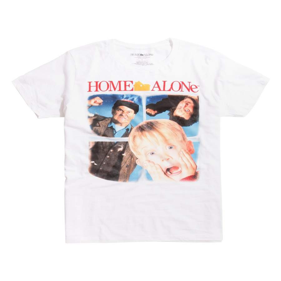 Fashion Men Summer T-shirt HOME ALONE MOVIE POSTER T-SHIRT Men Cotton T-shirt Casual Shirt