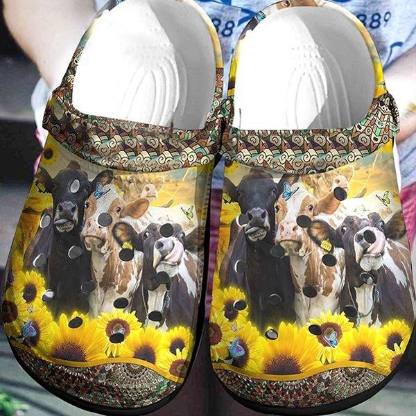 Cow Personalized Clog, Custom Name, Text, Color, Number Fashion Style For Women, Men, Kid, Print 3D Heifer Gang