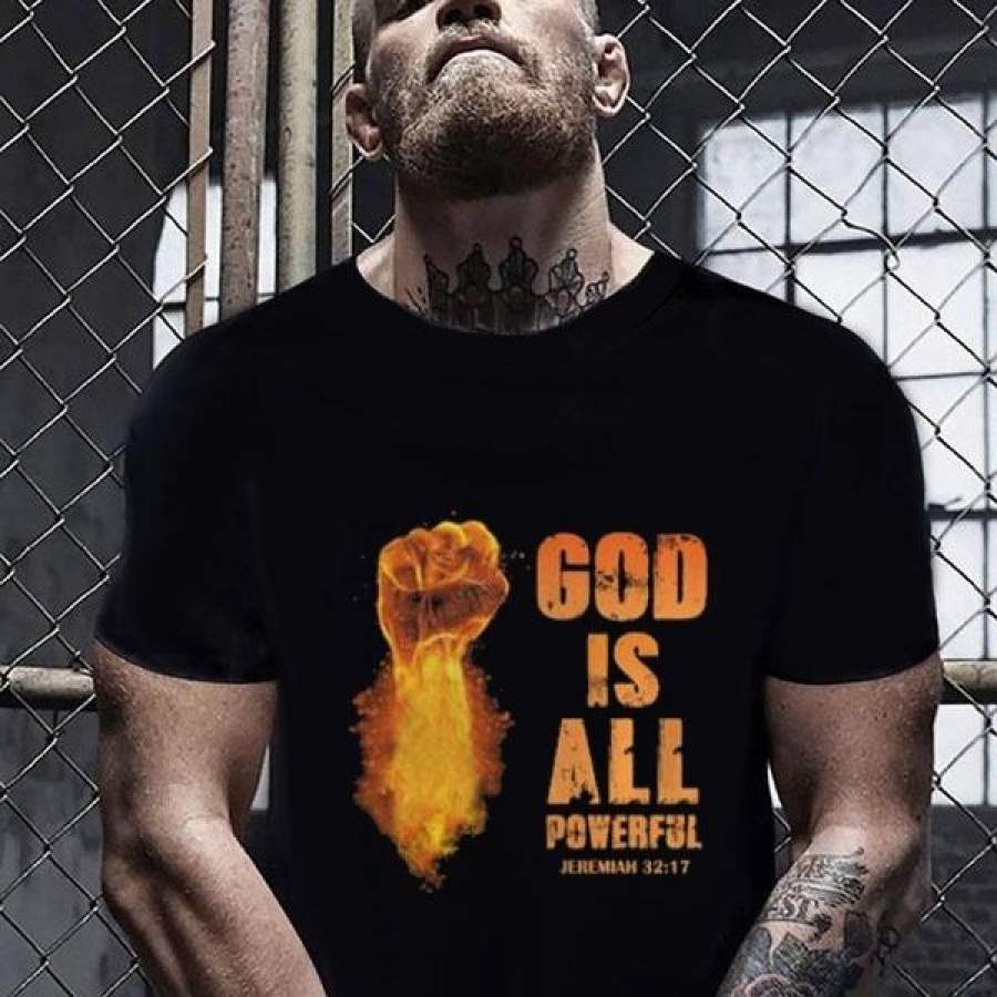 2019 Men Fashion God Is All Powerful Shirt Christian Casual T Shirt