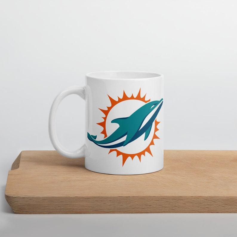 Miami Dolphins Mug, Miami Dolphins Cup, Miami Dolphins Coffee Cup. Miami Dolphins Coffee Mug, Dolphins Football Team Mug, Football Team Cup