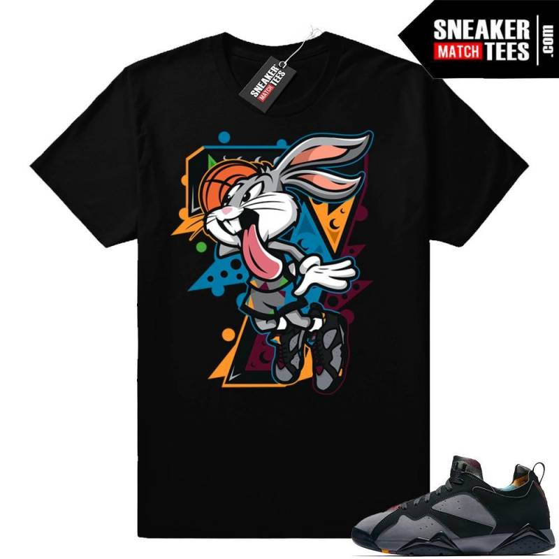 Match Air Jordan 7 Low Bordeaux | Air Bunny | Black Shirt