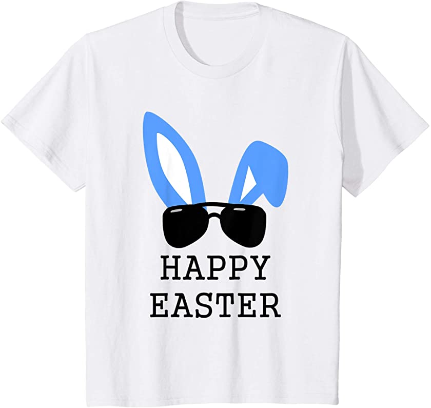 Kids Bunny Ear Headband Happy Easter Boy Shirt Toddler Baby Gift