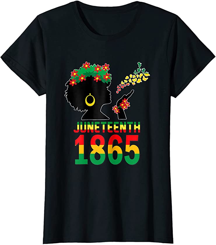 Womens Juneteenth Celebrating 1865 Cute Black Girls Kids T-Shirt