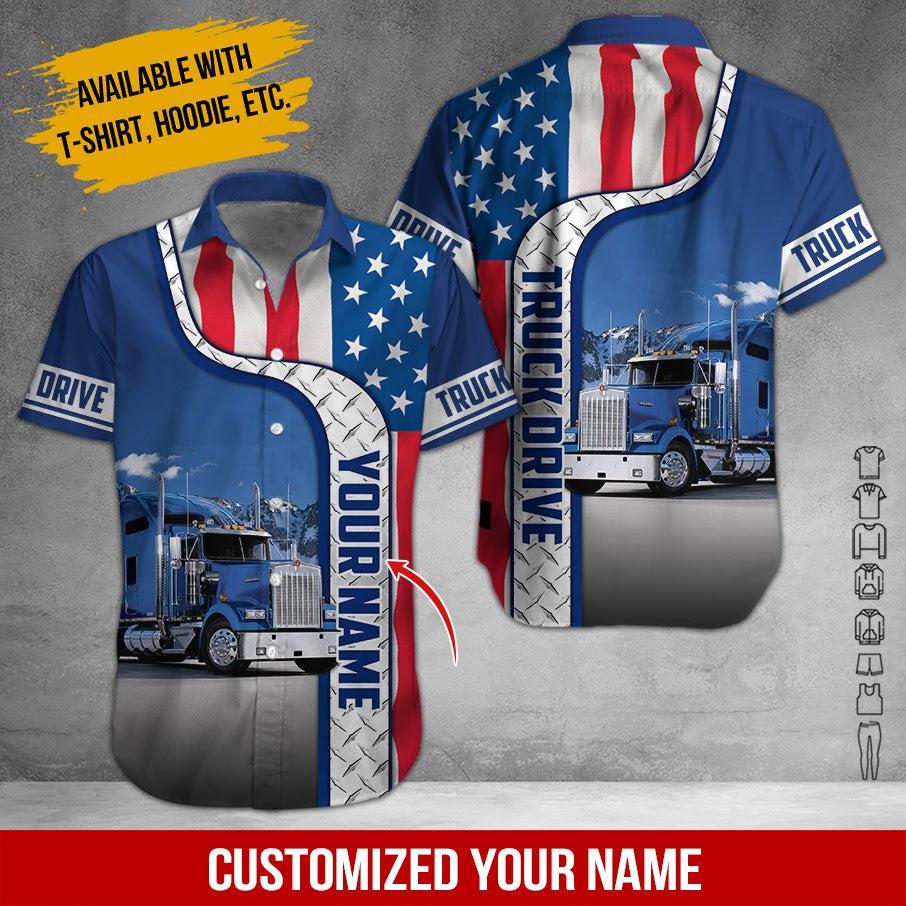 Trucker Uniform Custom Name Hawaii Shirt For Men Women Ha69482