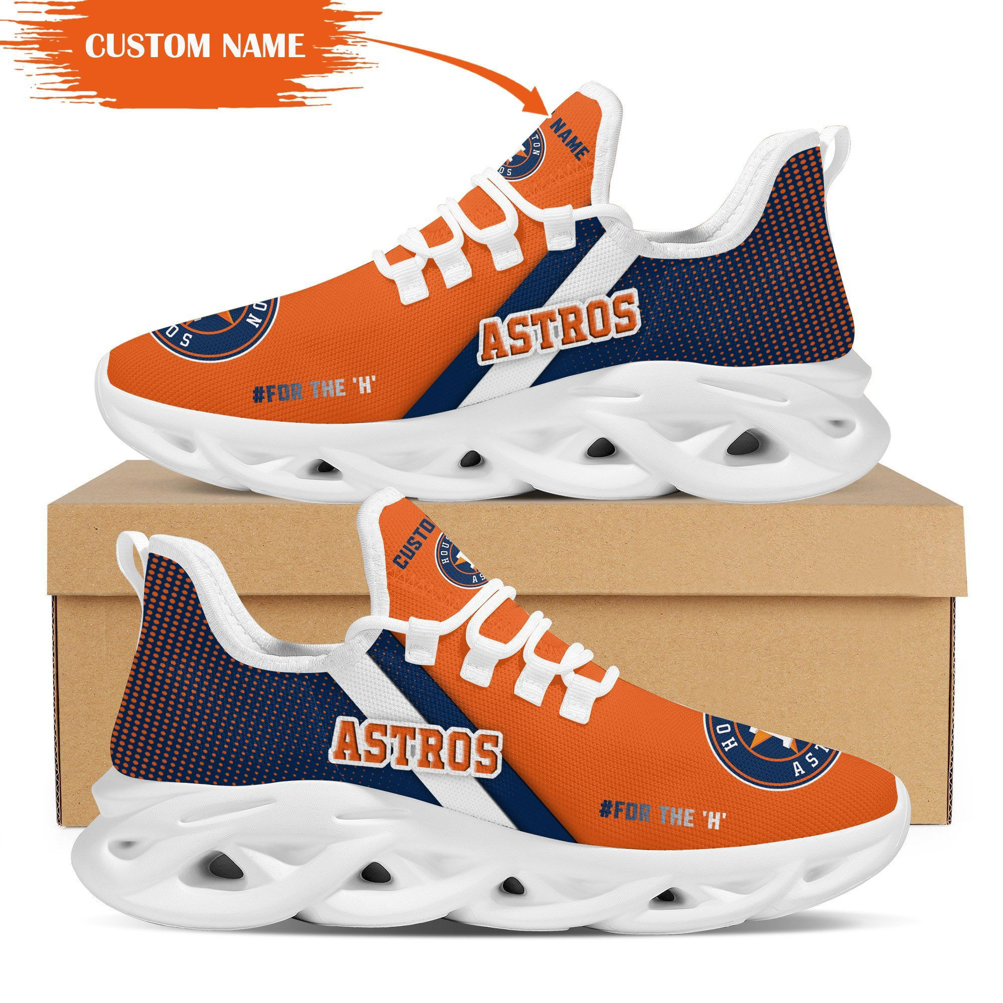 Houston Astros Custom Personalized Max Soul Sneakers Running Sports Shoes For Men Women