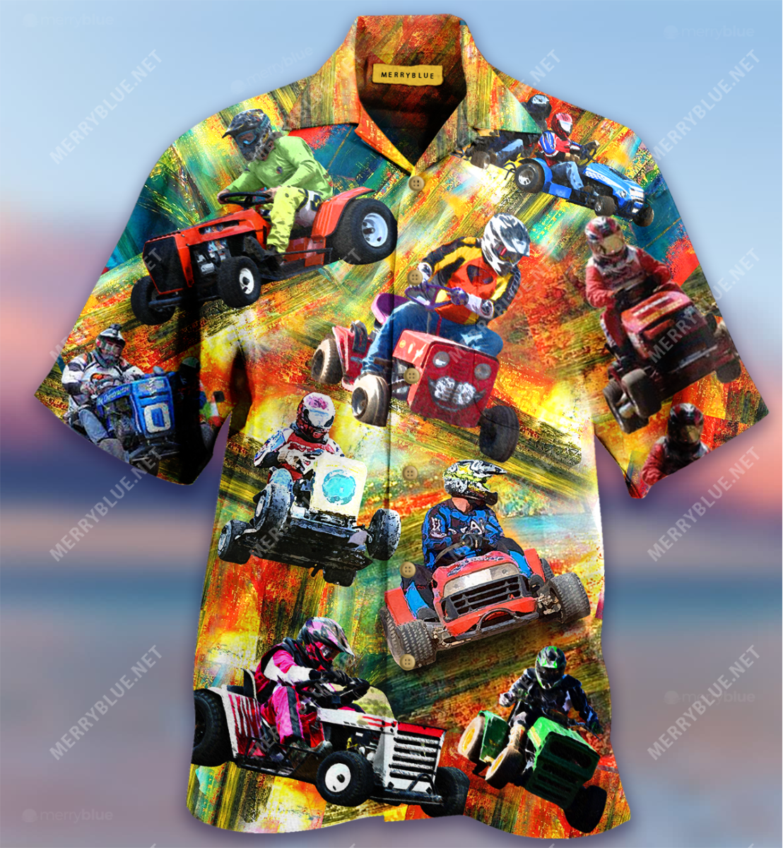 Amazing Lawn Mower Racing Unisex Hawaii Shirt Ha96854