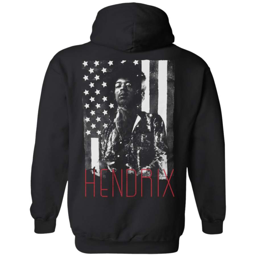 Jimi Hendrix t shirt Back print Pullover Hoodie