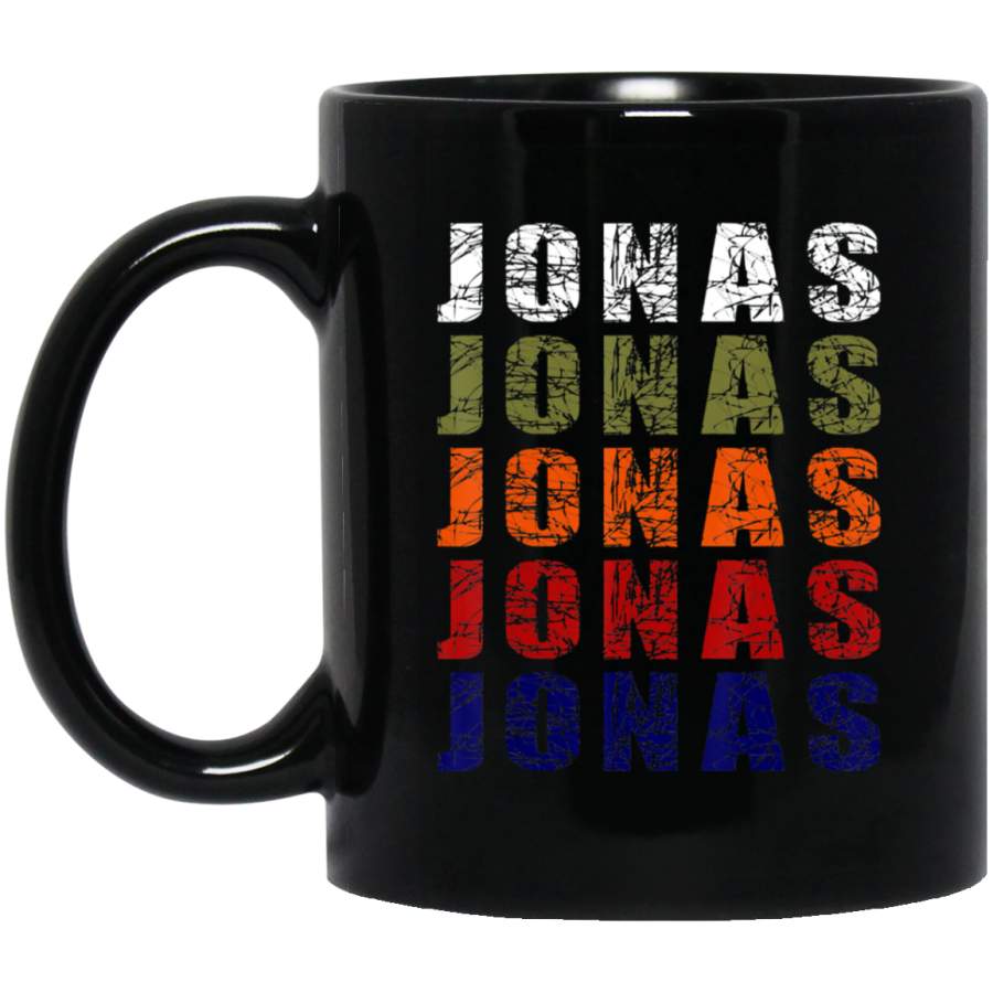 Jonas Retro Wordmark Pattern – Vintage gift Coffee Mug