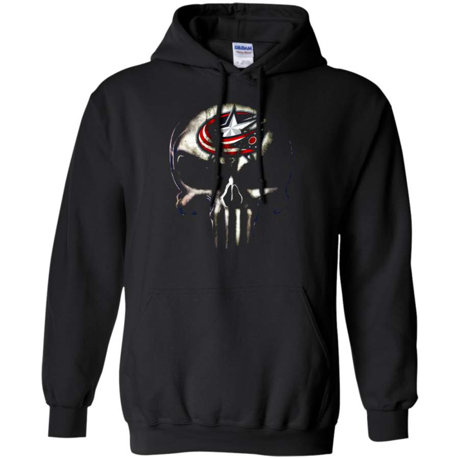 AGR Columbus Blue Jackets The Punisher Mashup Ice Hockey Hoodie