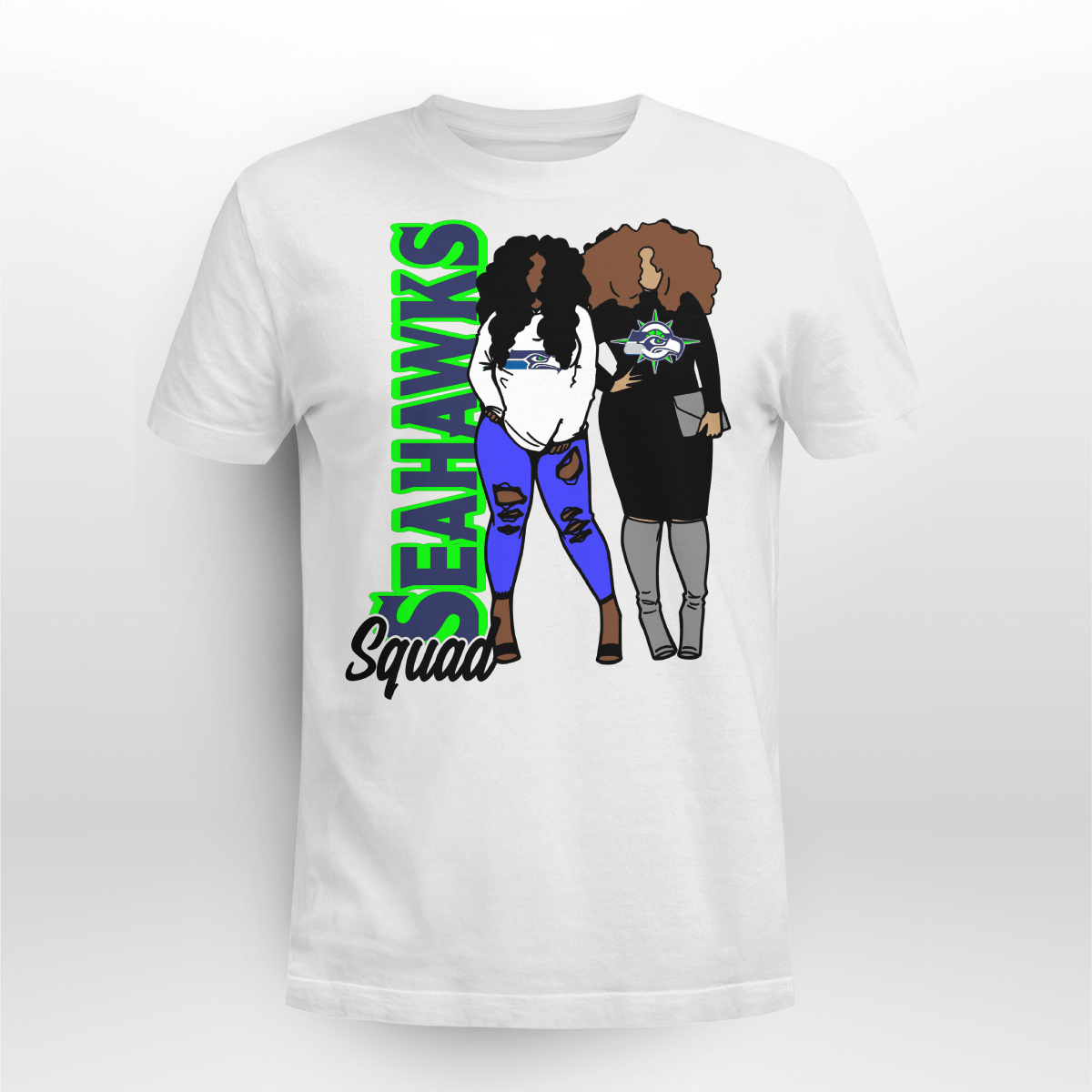 Seattle Seahawks Squad Tshirt For Black Girls Shirt Seattle Seahawks Squad Black Girl Shirt