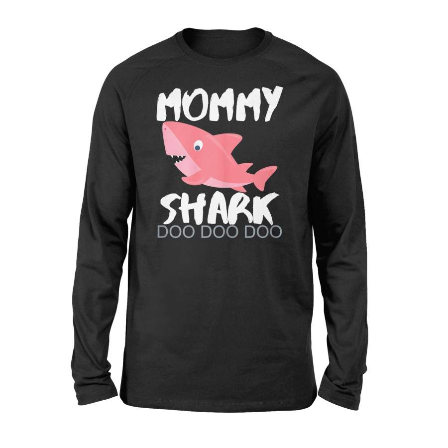 Birthday T Shirt Mommy Shark T-Shirt – Standard Long Sleeve