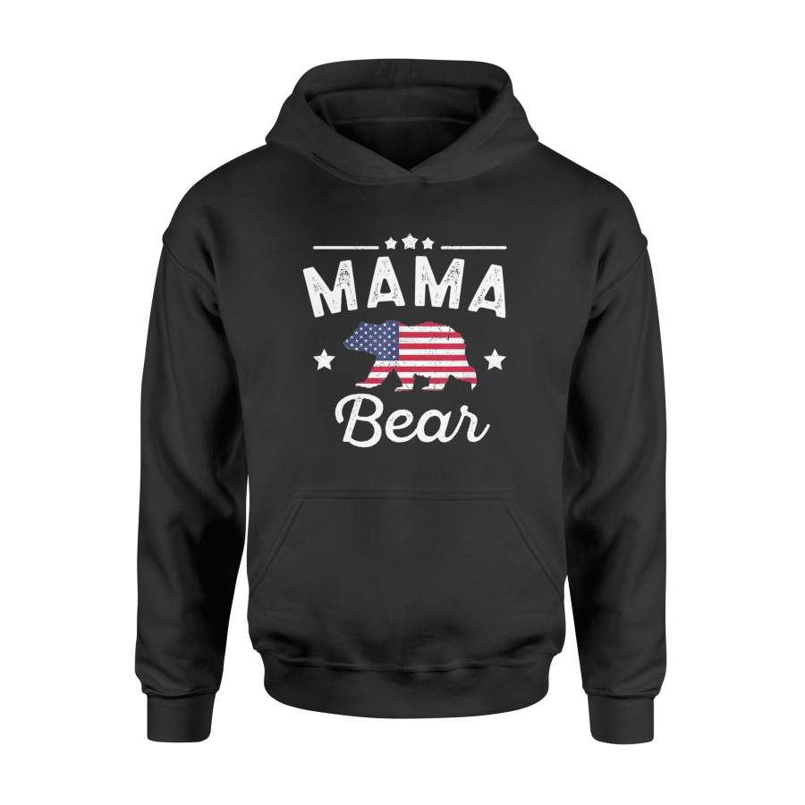 4th Of July Mama Bear Patriotic Flag T Shirt – Standard Hoodie