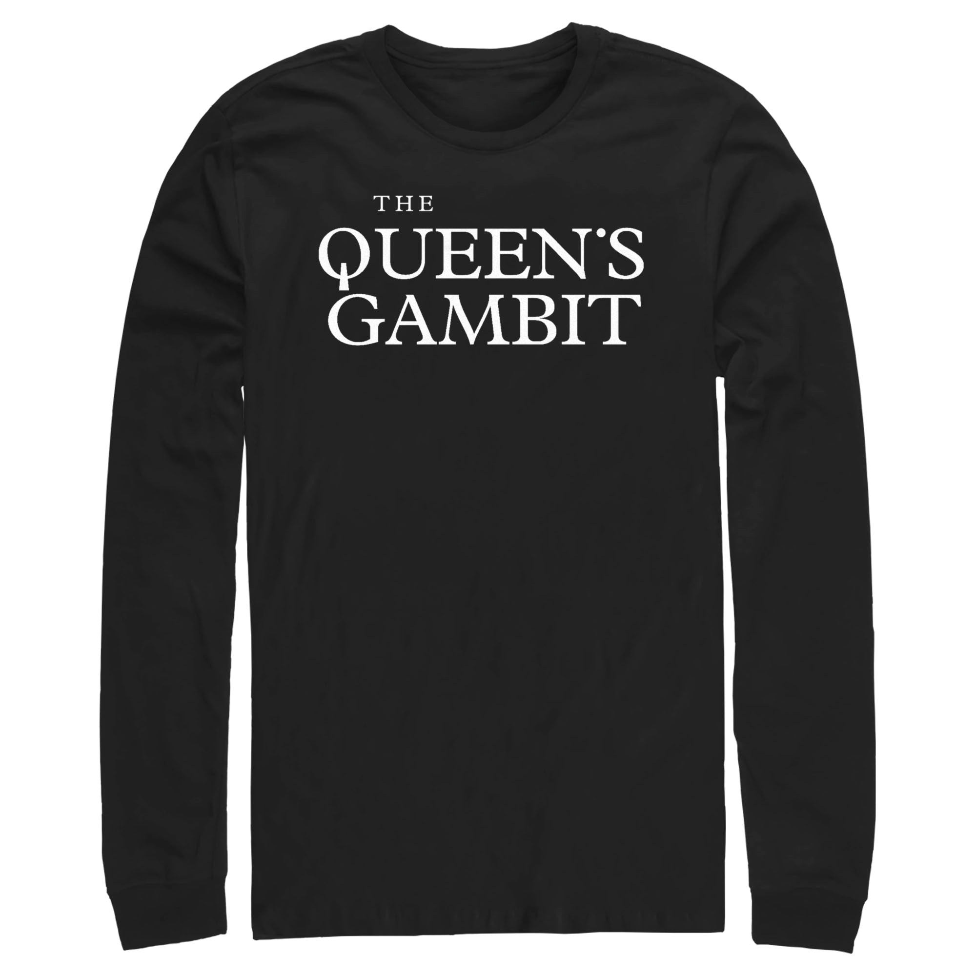 The Queen’S Gambit Men’S Black Logo  Long Sleeve Shirt