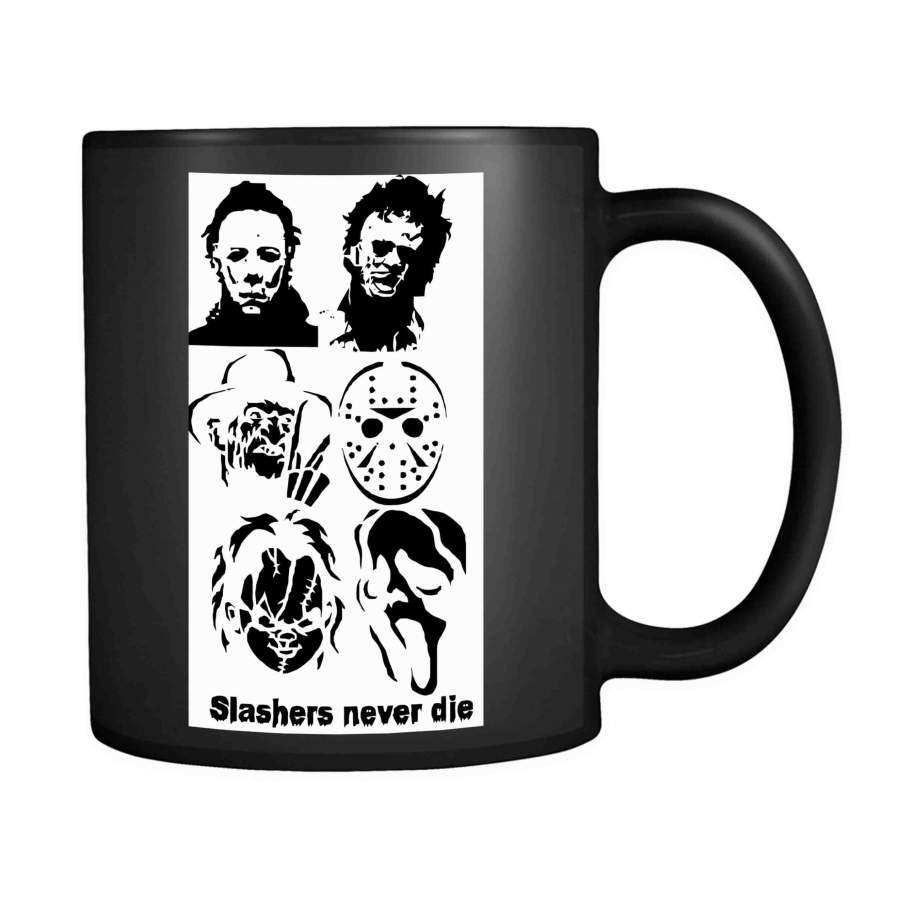 Michael Myers Slasher Gore Face Silhouette 11oz Mug - FreeClothing Trending