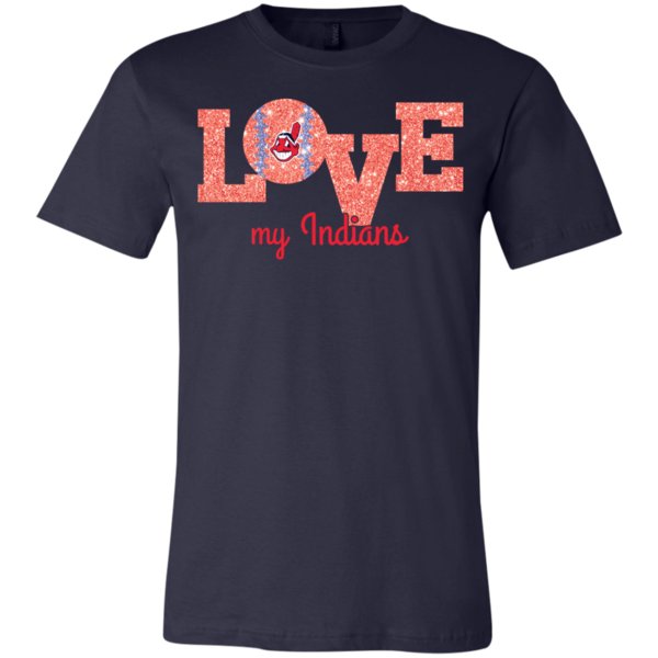 Glitter Love For Cleveland Indians Fans Short Sleeve T-Shirt