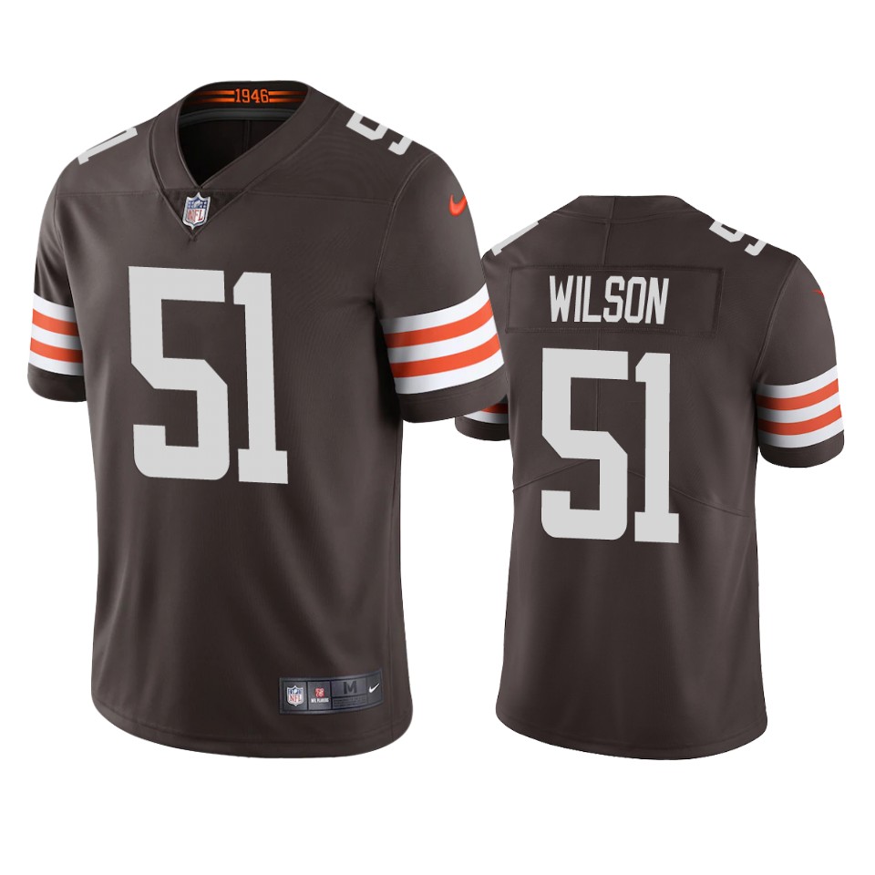 Cleveland Browns Mack Wilson Brown 2020 Vapor Limited Jersey – Mens