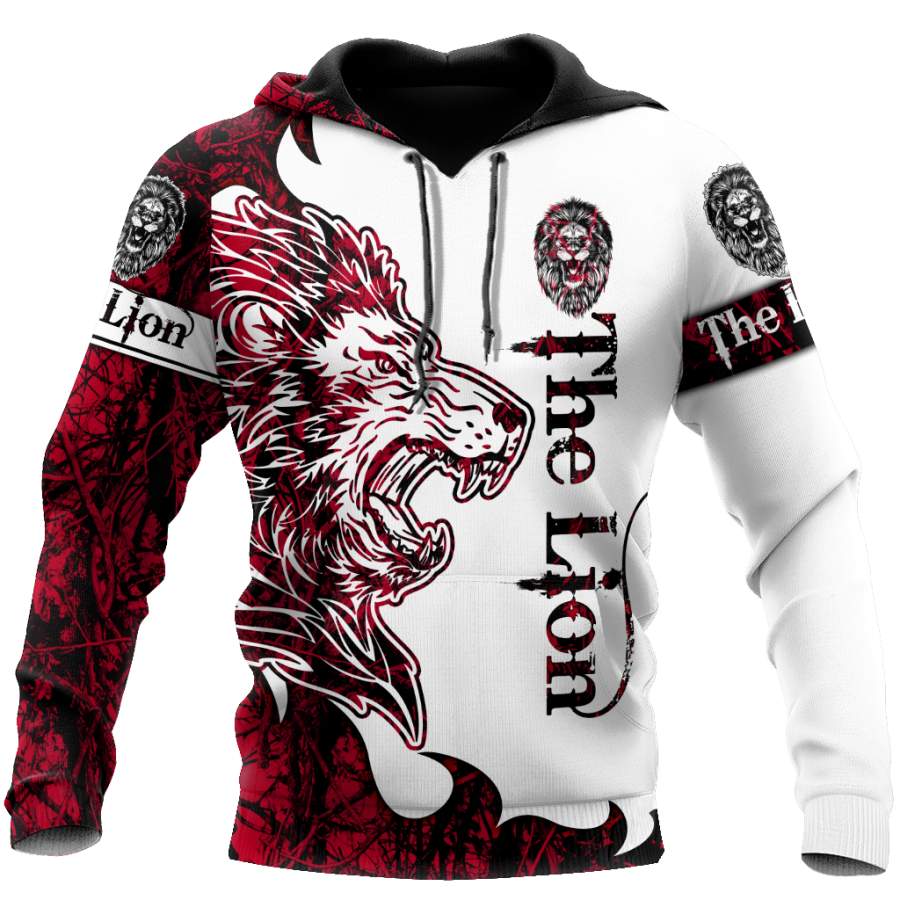 The Red Lion Tattoo Over Printed Hoodie TP