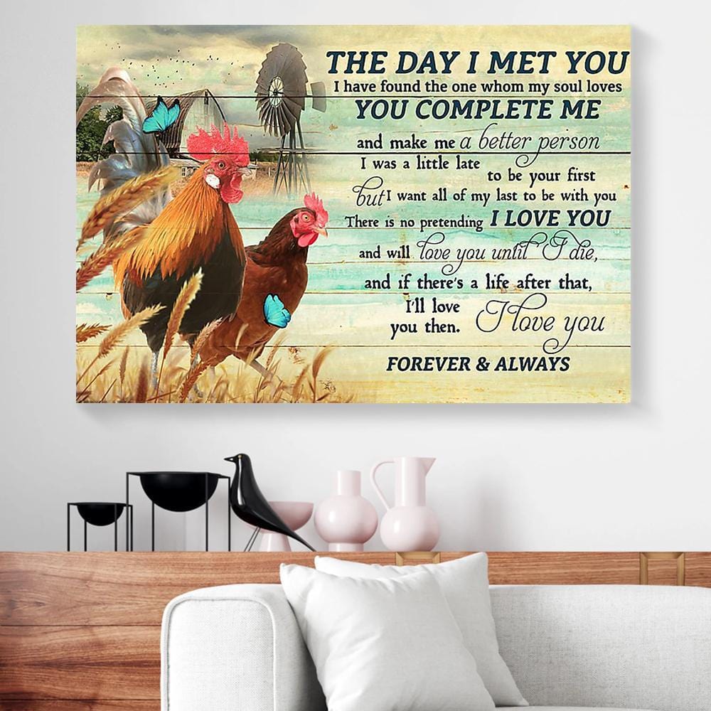 Canvas Wall Art The Day I Met You I Have Found My Soul Loves Chicken Horizontal Canvas Wall Art Elegant Wall Art Home Decoration