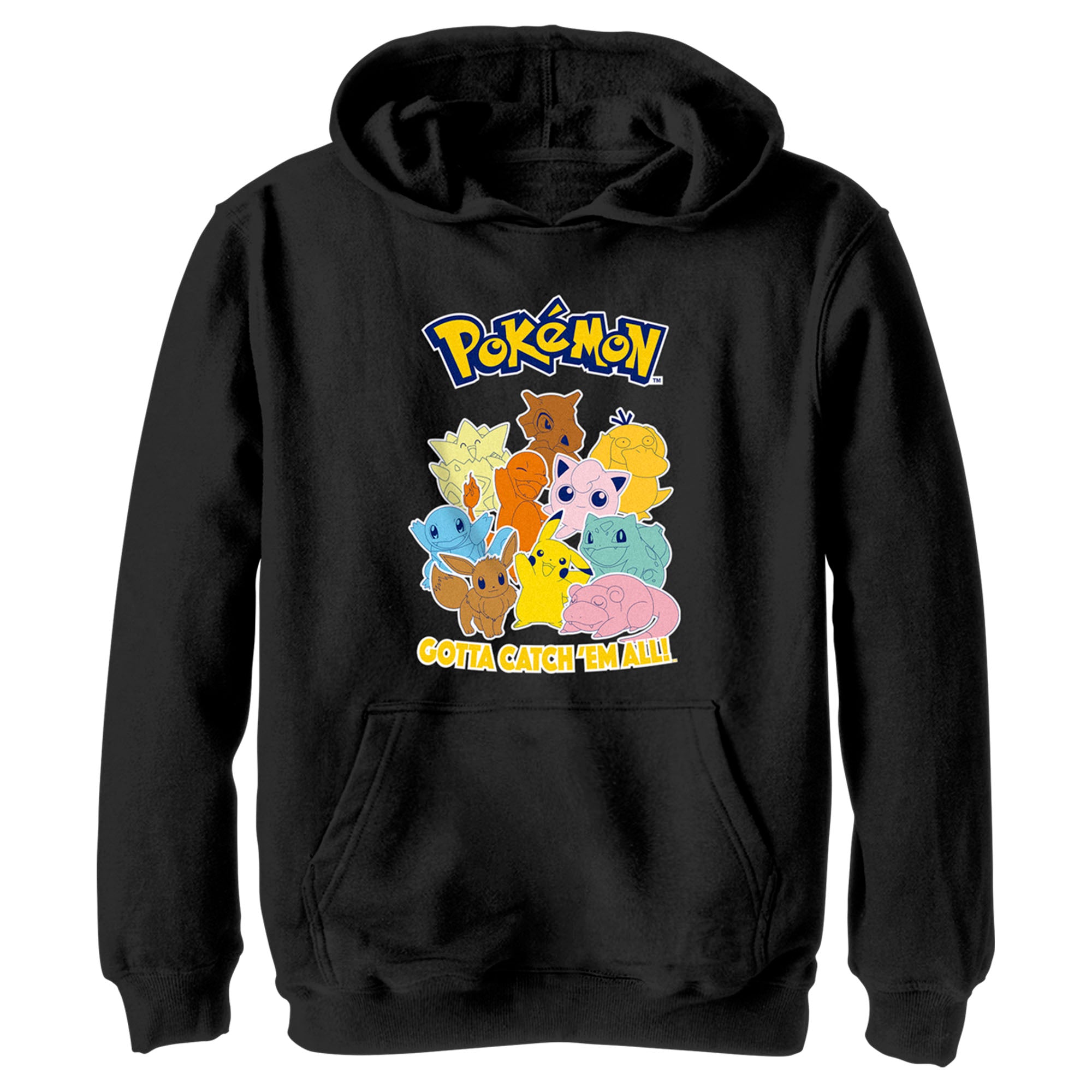 Boy’S Pokemon Character Group Colored Pull Over Hoodie