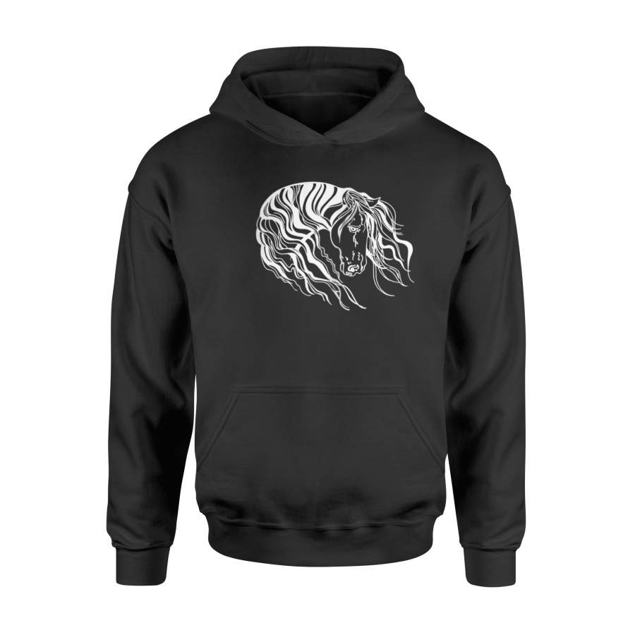 Andalusian Horse Horse Head Front Custom Back Hoodie