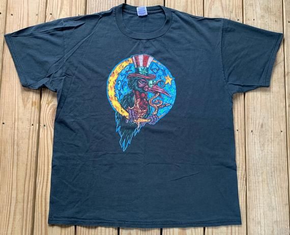 Vtg 90S The Black Crowes 1996 97 Three Snakes And One Charm Black Faded T-Shirt