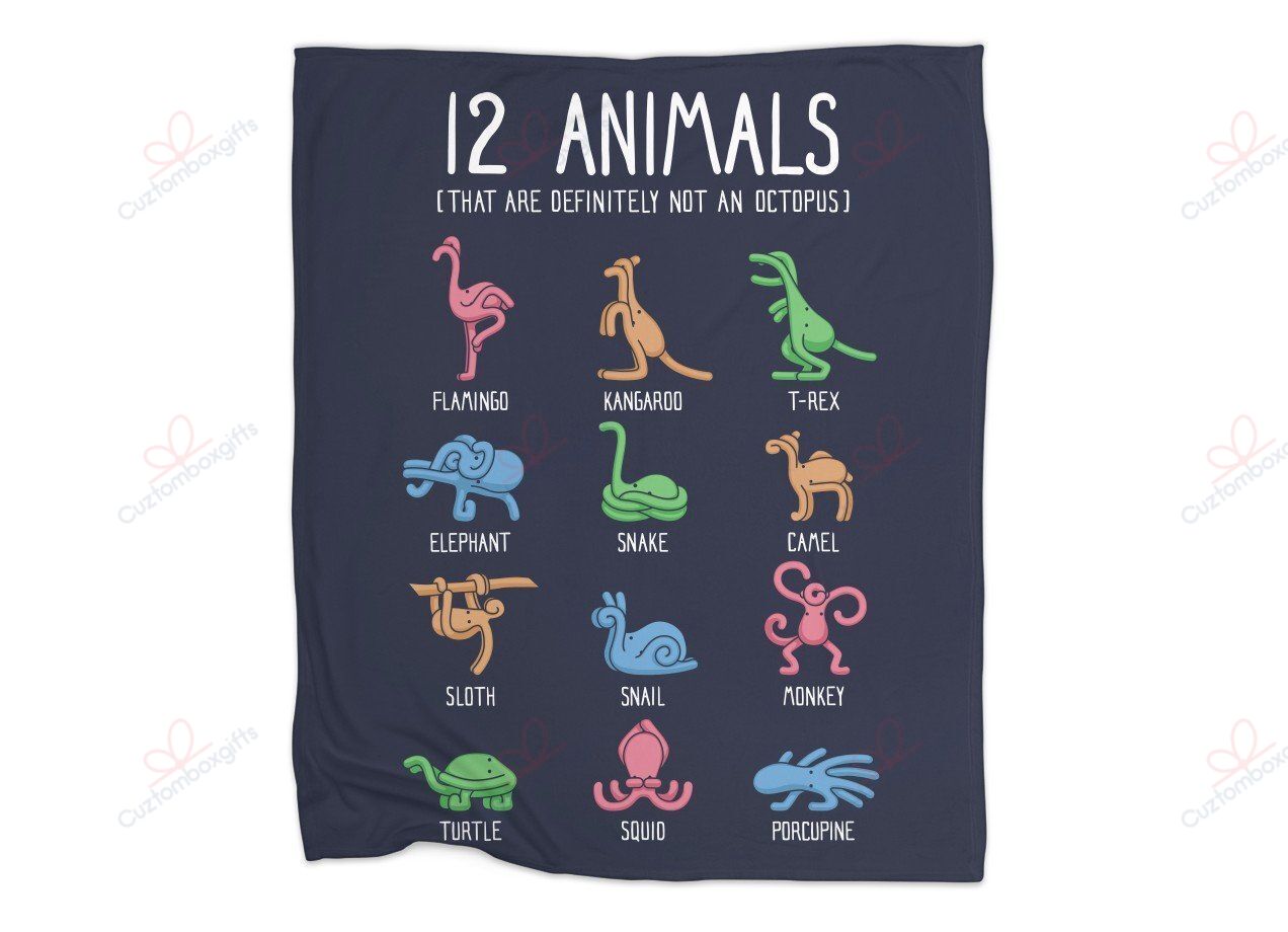 12 Animals GS-CL-ML1511 Fleece Blanket