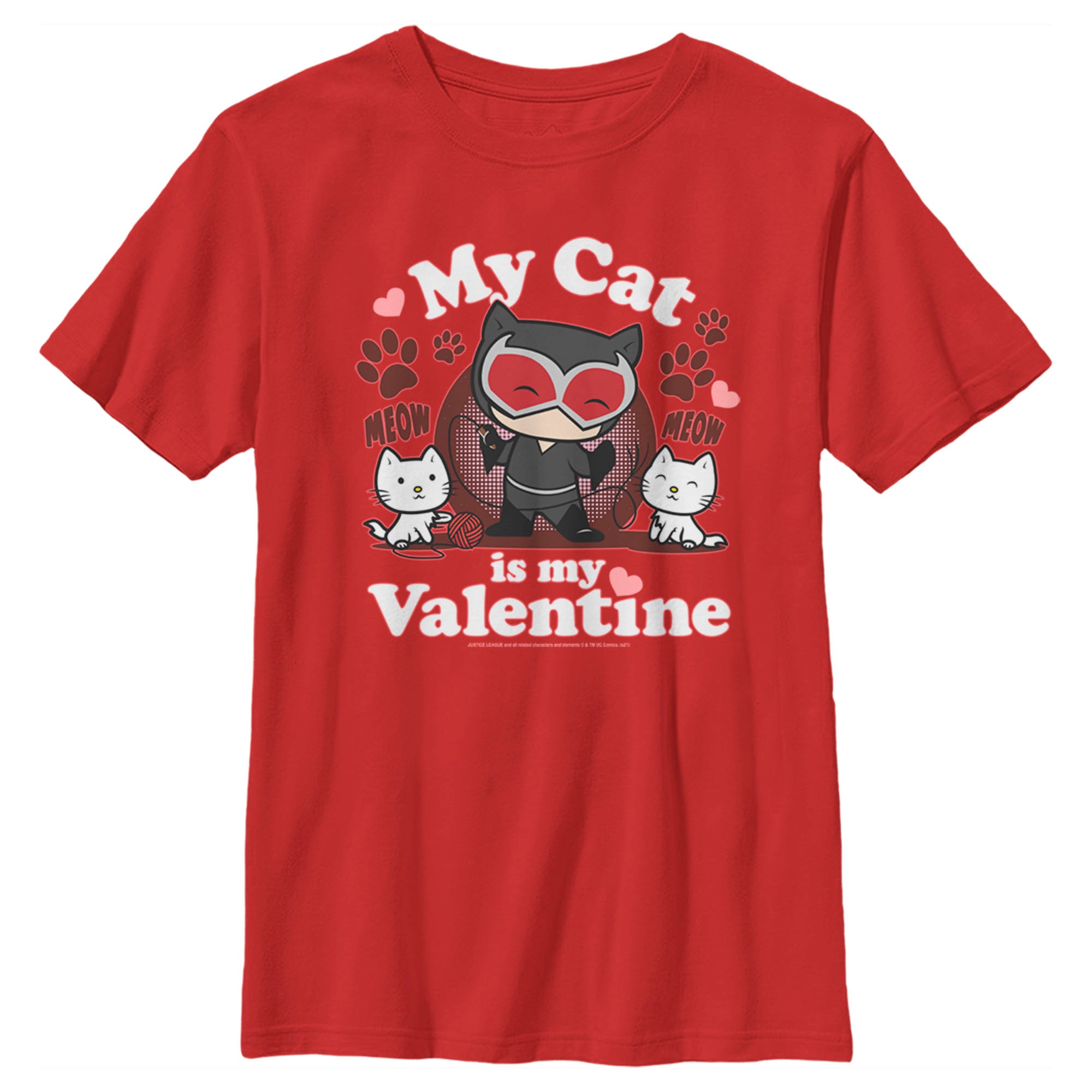 Boy’S Batman Catwoman My Cat Is My Valentine T-Shirt