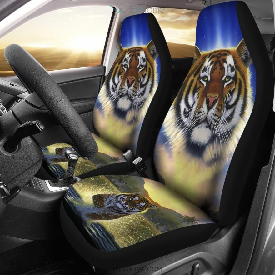 Tiger Art Animal Car Seat Covers Amazing Gift Ideas Unique Car Gift 2021