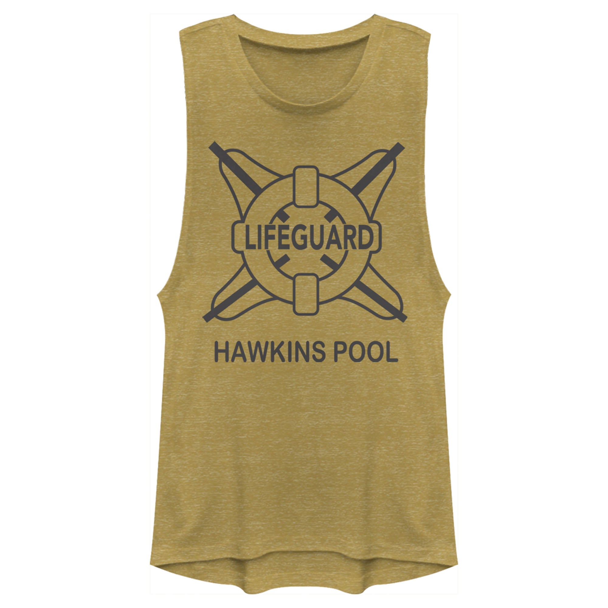 Stranger Things Junior’S Hawkins Lifeguard  Festival Muscle Tee