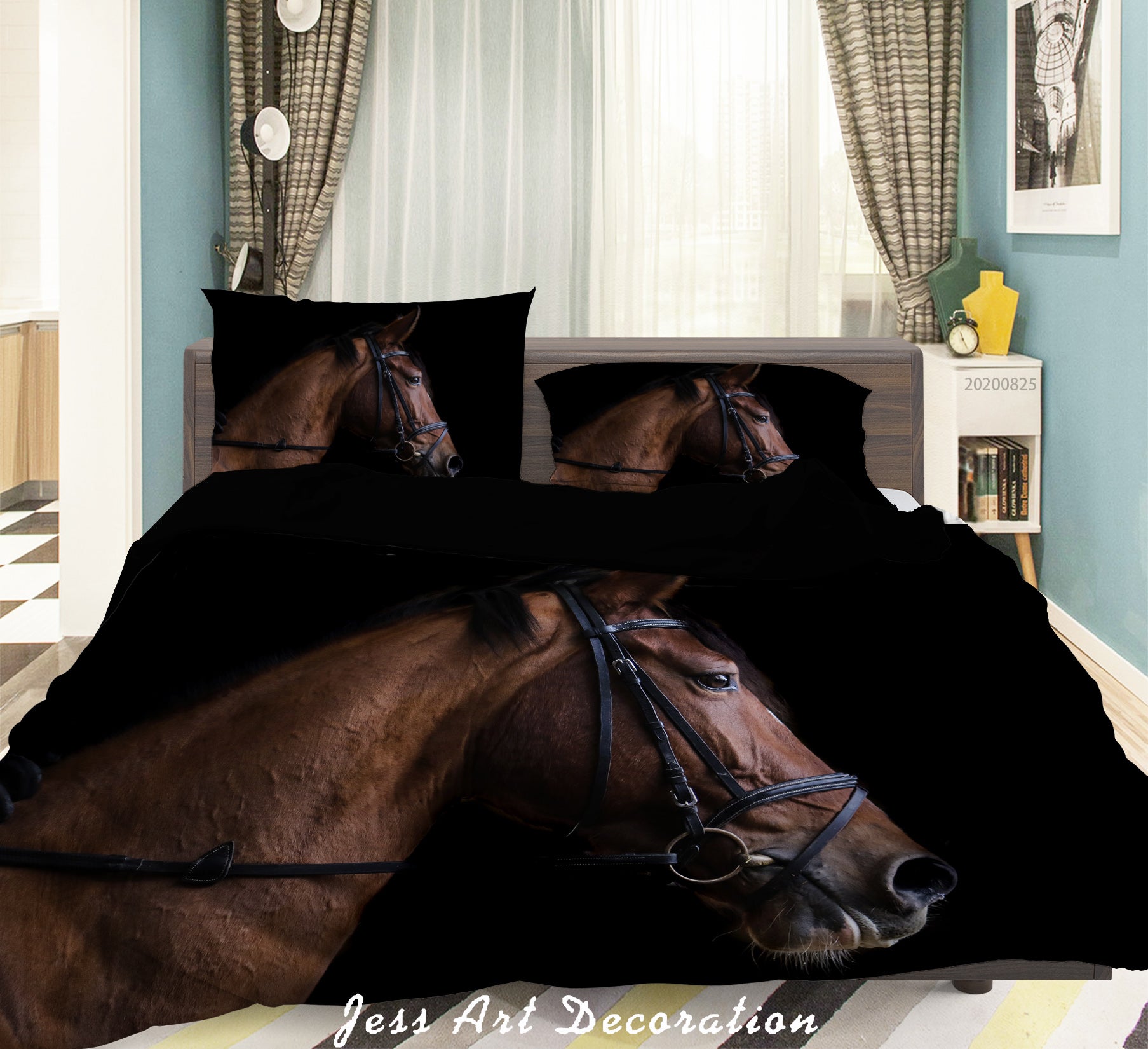 3D Nature Animal Horse Quilt Cover Set Bedding Set Duvet Cover Pillowcases Wj 3348