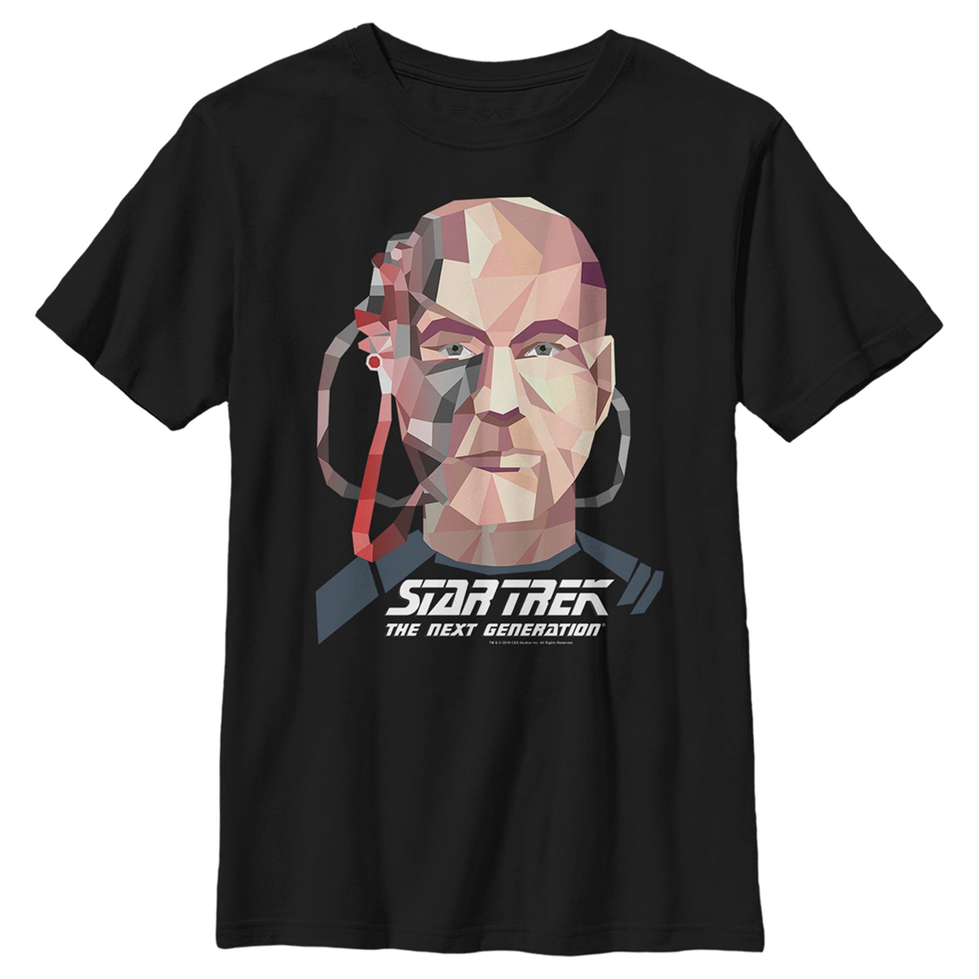 Boy’S Star Trek: The Next Generation Geometric Captain Jean Luc Picard Borg T-Shirt