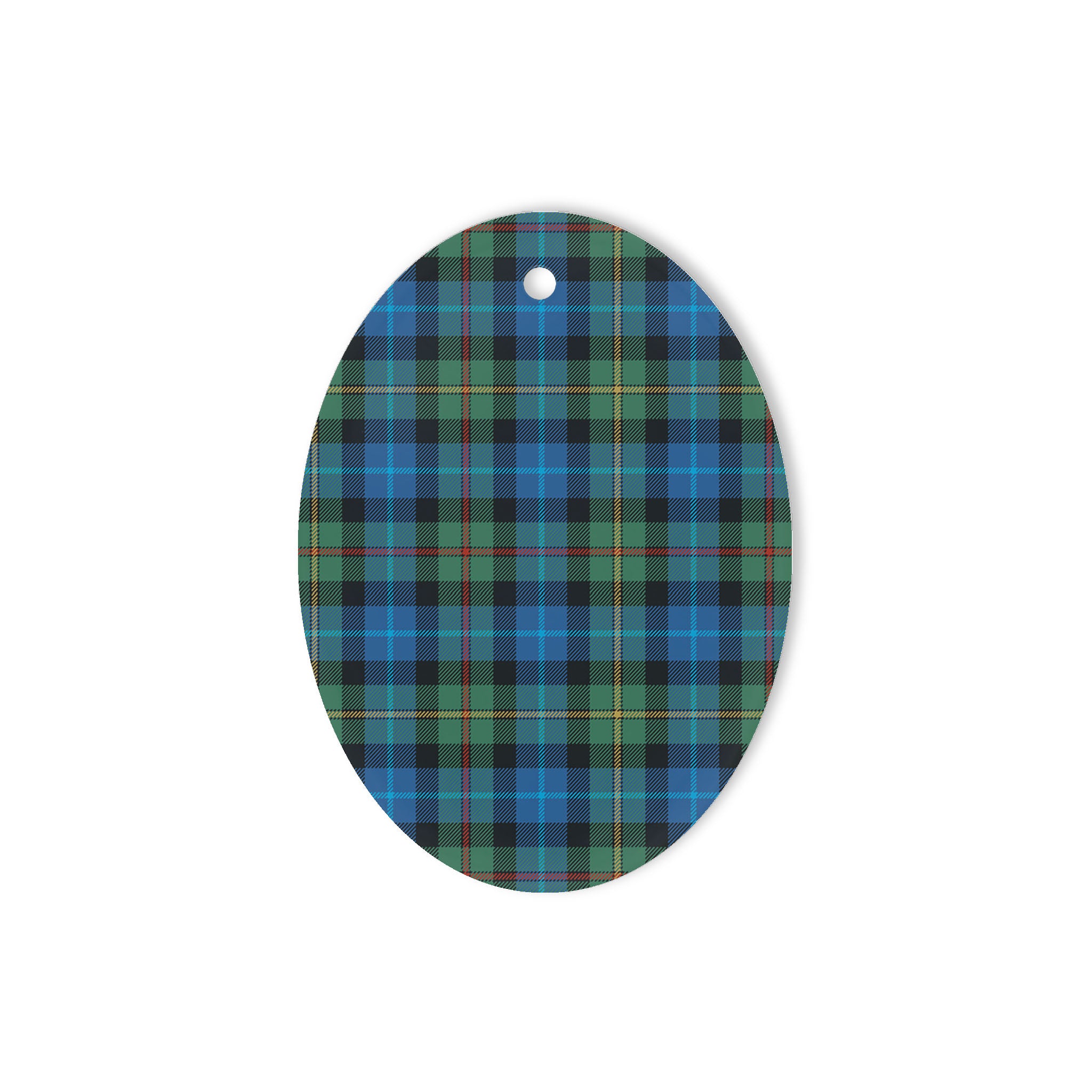 Smith Ancient Tartan Oval Ornaments, Christmas Tree Ornament, Plaid Christmas Ornaments, Ceramic Oval Christmas Tree Decoration