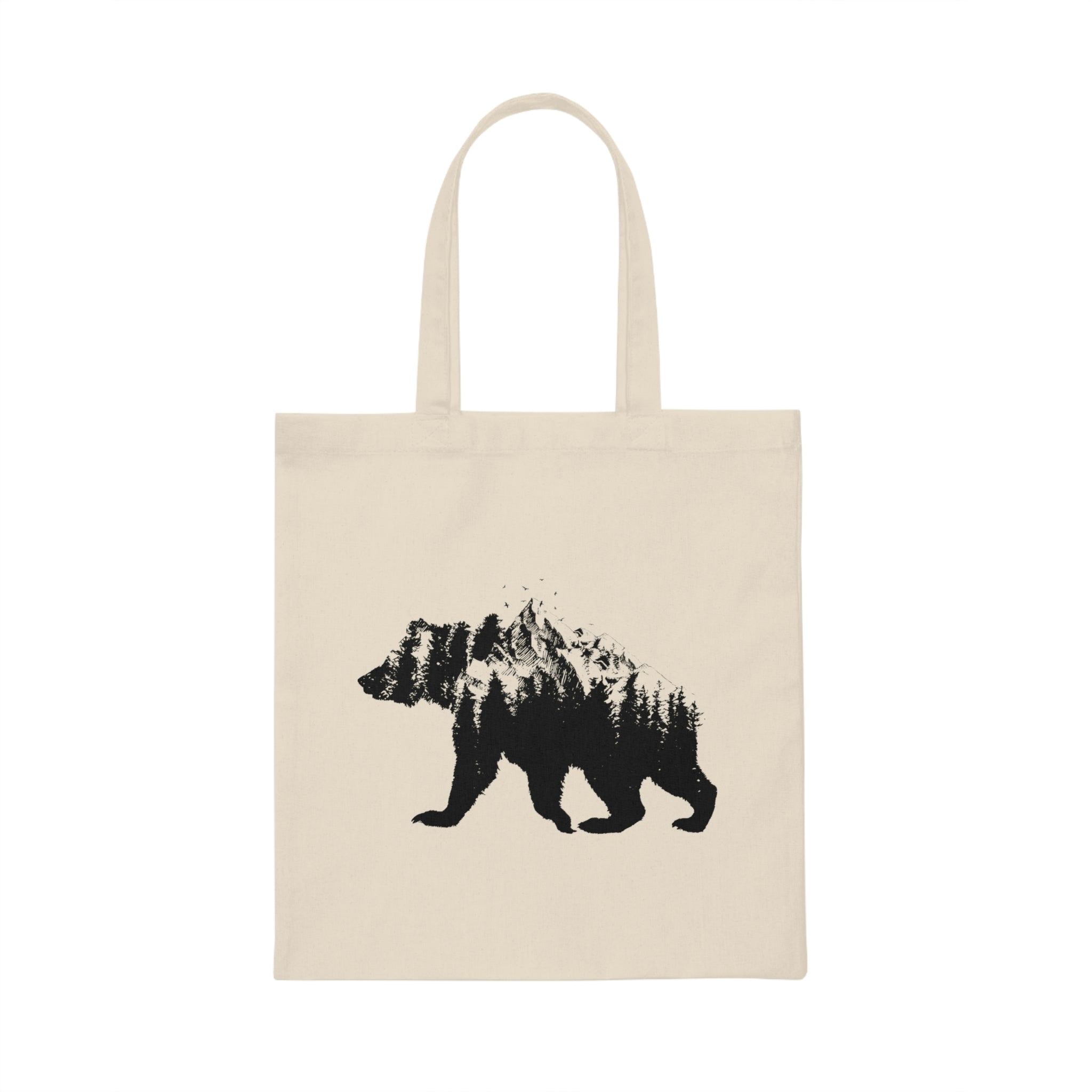 Bear National Park For Camping Hiking Travel Canvas Tote Bag