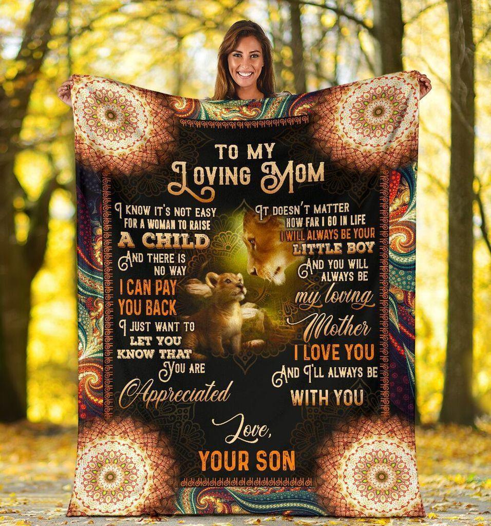 To My Loving Mom I Love You And I’Ll Always Be With You – Gift For Mom For Mother’S Day, Unique Gifts Home Decor Gift For Family – Sherpa Blanket Fleece Blanket Premium Wall Art