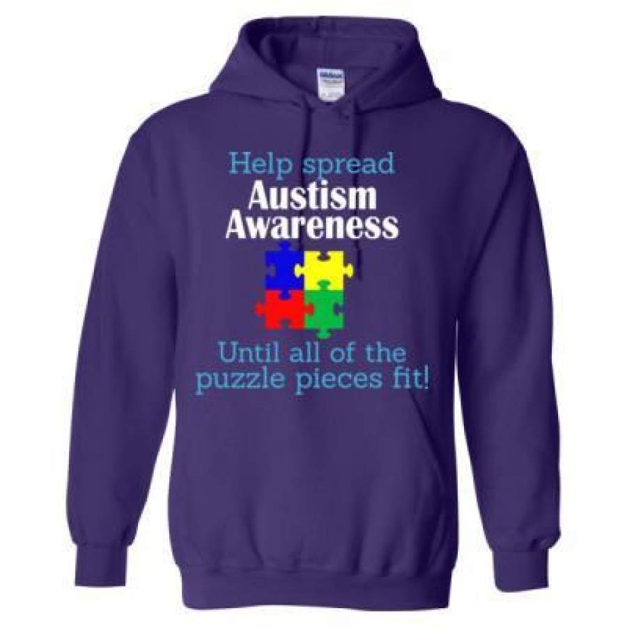 AGR Help Spread Autism Awareness Until All Of The Puzzle Pieces Fit – Heavy Blend™ Hooded Sweatshirt