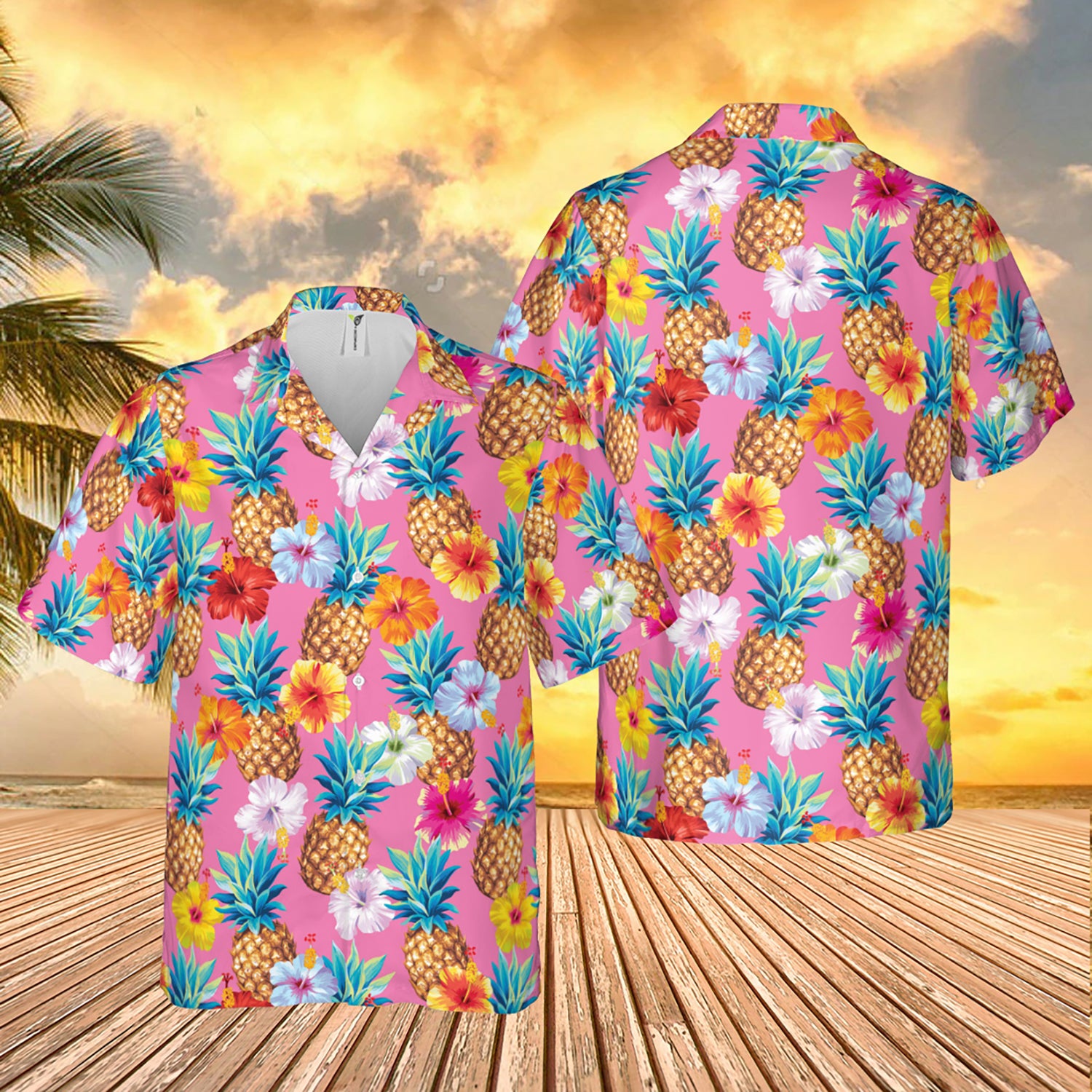 Pink Hawaiian Summer Apparel For Mom Ha1173