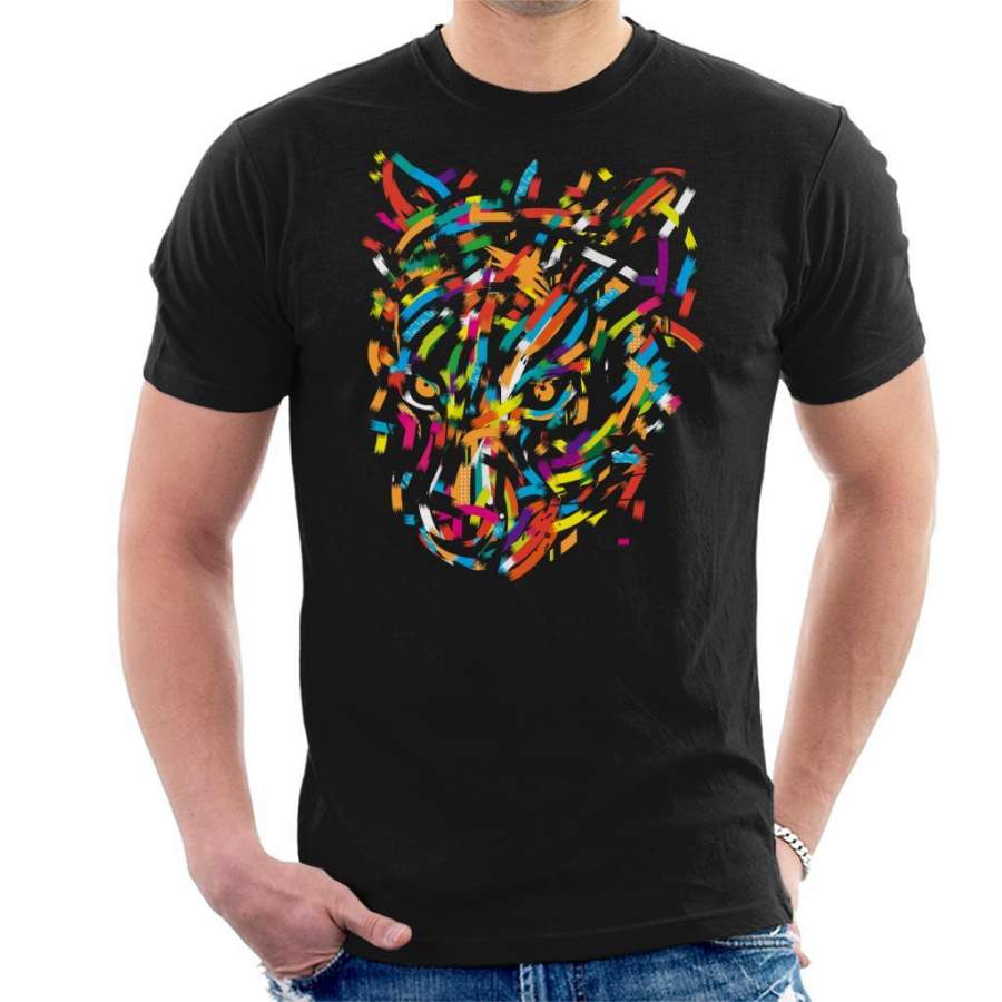 Colourful Leopard Smudges Men’s T-Shirt