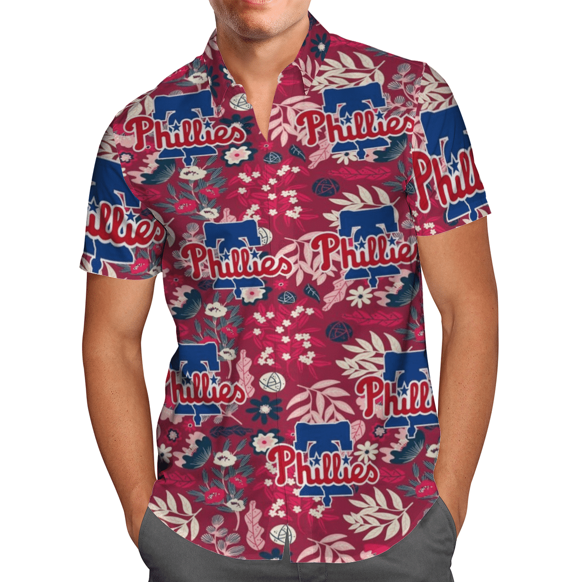 R-Philadelphia Phillies Baseball Hawaiian Shirt