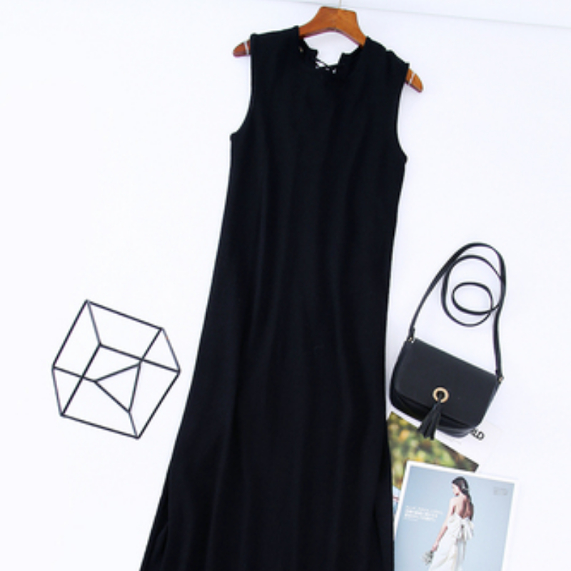 Women Dress Casual Hem Slit Tie Back Knit Dress Women Knit Long Dress alx